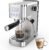 Espresso Machine 20 Bar, Temperature Control LED Display Espresso Maker with Steam Milk Frother for Americano Cappuccino Latte,Stainless Steel Coffee Machine with ESE Pod Filter for Coffee Lovers