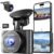 Dash Camera, 4K/1080p Dash Camera Front and Rear, Built-in WiFi, Dash Cam with 64GB SD Card, Full HD 2.0” IPS Screen, for App Control, G-Sensor, Loop Recording, and Parking Mode