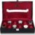 Watch Storage Box with 12 Watch Slots with 1 Inner Pocket Black PU Leather and Cherry Velvet