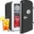 YSSOA 6 Can Portable Mini Fridge with Observation, Compact Cooler & Warmer Freon-Free Small Refrigerator, for Skincare, Beverage, Food, 4L with window, Black New
