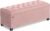 SONGMICS Velvet Storage Ottoman Bench, Foot Rest with Legs, 15.7 x 43 x 15.7 Inches, End of Bed Bench, Storage Chest, Load up to 660 lb, for Living Room, Bedroom, Entryway, Jelly Pink ULSF089R01