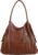 CREEPER Women’s PU Leather Large Capacity Shoulder Hobo Handbag with Top Handle & Multi-Pockets, Brown
