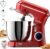 Stand Mixer, 6.5QT 10-Speed Tilt-Head Electric Stand Mixer, 3-In-1 Kitchen Mixer with Bowl, Dough Hook, Whisk and Beater, Food Mixer for Baking, Cake and Most Home Cooks, Red