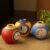 ExclusiveLane ‘The Warli Tales’ Terracotta Vase | Round Handpainted Vase for Living Room | Flower Vase Centerpieces | Home Decorative Accent | Ideal Gift for Occasions | Red, Blue & Yellow, Set of 3