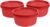 Signoraware Tiny Wonder Container Set, 200ml, Set of 3, Deep Red