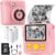 Instant Print Camera for Kids with 3 Rolls of Printer Paper, 1080P Toddler Digital Camera Toys for Age 3-12 with 32GB SD Card, Christmas & Birthday Gifts for 3 4 5 6 7 8 Year Old Girls & Boys (Pink)