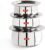 Sumeet Stainless Steel Belly Shape 3 Pc Tope/Cookware/Pot Set with Lid 380ML, 500ML, 780ML, (Silver)