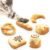 SunGrow Catnip Buns, Physical and Mental Enrichment Instruments for Felines, for Cat Entertainment and Relaxation, Cute Bread-Shaped Stuffed Companions, Soft Flanellete Material, 6 Pieces per Pack