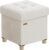 SONGMICS Small Storage Ottoman, Folding Ottoman Cube, 15 x 15 x 15.7 Inches, Footstool, Footrest, 9.8 Gal. (37 L), Velvet Surface, for Bedroom, Living Room, Dorm, Cappuccino Beige ULSF0516W02