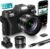 VJIANGER 4K Vlogging Camera for YouTube 56MP Digital Camera for Photography and Video with 180°Flip Screen, 16X Digital Zoom, 52mm Wide Angle & Macro Lens, 32GB Micro SD Card, 2 Batteries(Black)