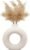 White Donut Vase | Office Desk | Flower Vase | Pampas Grass Vase | Reinforced Ceramic Vase | Round Shaped Vase | Home-Decor, Standard, Decor Showpiece (Donut Vase 8 inches, Pack of 1)