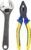 ACHRO Combo Pack Of 2 Contains 8 Inch adjustable Wrench and 8 Inch Combination Plier (Multipurpose Tool Kit), Small, Black, 902 AP