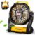 Sendowtek Portable Battery Fan with LED Light, 10400mAh Quiet Rechargeable Tent Fan with Hanging Hook 4 Speed Small USB Battery Powered Camping Fans for Travel Picnic Outdoor Indoor Cooling Sleeping