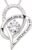 ALOV Jewelry Sterling Silver “I Love You To The Moon and Back” Love Heart Cubic Zirconia Pendant Necklace