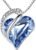 Leafael Gift Necklaces for Women, Infinity Love Heart Pendant with Birthstone Crystals, Silver Plated 18 plus 2 inch Chain, Birthday Jewelry for Wife
