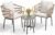 YITAHOME 3-Piece Outdoor Wicker Patio Conversation Bistro Set, All-Weather Furniture Set with Table & Cushions, Outdoor Sectional Sofa for Balcony, Backyard, Deck, Beige