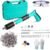 Manual Mini Steel Nail Gun Kit- 5-Speed Mini Nail Gun with 120pcs Nails, Concrete Nail Gun Set, Built-in Air Nailer, Mini Portable Nail Wall Shooting & Decoration Tool for Ceilings, Pipes