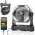 Camping Fan with LED Light, 20000mAh Rechargeable Battery Operated Camp Fan with Hook, 270° Pivot, 4 Speeds, USB Table Fan for Camping, Fishing, Power Outage, Barbecue, Jobsite
