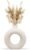 White Vase | Flower Vase | Pampas Grass Vase | Ceramic Vase | Round Shaped Vase | Home Decor Centrepiece | Decor Showpiece (Decor Showpiece 6 Inches (Pack of 1))
