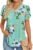 HOTGIFT Womens Blouse 2025 Summer Short Sleeve V Neck Buttons Chiffon Tops M-3XL