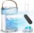 Mini Air Conditioner, Portable Air Conditioners AC w/Remote, 1.2L Water Tank & 2 Ice Packs, Auto-off Timer, 5400mAh Built-in Battery, Evaporative Air Cooler With 3Speeds, Desktop Fan For HomeOutdoors