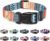 Adjustable Nylon Dog Collar with Patterns, Soft Comfy Pet Collar for Small Medium Large Dogs (M) (M)