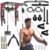 7in1 wall mount pull up bar for home latpull Down Cable Machine Attachment,360 degree gym pulley for bicep tricep exercise gym equipment set for home workout