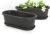 Eha Earth Friendly Regalia 16 Inch Pots and Planters Set of 2 | Bamboo Based, UV Protected | Plant Pots for Indoor & Balcony Window Flower Pots | Charcoal