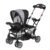 Baby Trend Sit N’ Stand Children Kids Lightweight Foldable Portable Dual Front and Back Seat Ultra Stroller with Parent and Child Tray, Phantom