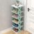 6 Layer shoes rack for home plastic, Adjustable Shoe stand organizer stackable storage bedroom entryway slots shelf footwear rack, Multi-Purpose durable plastic (Six L Shoe Rack)