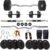 BULLAR PVC Home Gym Combo, Gym Equipment, 3 Feet Curl Rod, One Pair Dumbbell Rod with Home Gym Set & Gym Accessories (10KG Combo)