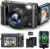 4K Digital Camera for Photography Autofocus 48MP Vlogging Camera for YouTube with 3” 180°Flip Screen 16X Digital Zoom 4K Video Compact Travel Camera with SD Card,Flash, Anti-Shake (Black)