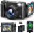 4K Digital Camera for Photography Autofocus 48MP Vlogging Camera for YouTube with 3” 180°Flip Screen 16X Digital Zoom 4K Video Compact Travel Camera with SD Card,Flash, Anti-Shake (Black)