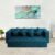 Fresh Up Revolve Four Seater Folding Sofa Cum Bed with Hand Rest for Living Room and Home – Washable Poly Cotton Fabric Cover Perfect for Guest (4×6.5 Feet- Blue Green)