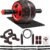 Ab Workout Equipment, Ultra Ab Roller Wheel Kit, Large Ab Roller with Resistance Bands, Push Up Bar, Jump Rope, Grip Strength Trainer, Pulling Rope, Ab Mat, Perfect for Home & Gym Fitness Equipment