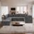 ovios 130.7″ Modular Sectional Sofa Couch, U-Shaped Minimalist Couches with Sofa Bed Chaise, Modern Deep Seat Cloud Plush Corduroy Sofas Set for Living Room, 7 Seater, Grey