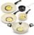 Impex Migo Nonstick Granite 6 Pcs Induction bottom Cookware set 3 mm thickness | Aluminium Cookware Set | Nonstick Cookware Set Of Frypan, Kadai Pan, Tawa Pan, Tadka Pan and Milk Pan | 1 Year Warranty
