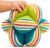 Shumee Colorful Plush Fabric Ball for Babies | Baby Textured 5″ Ball | Multicolored | Lab Certified | Montessori Soft Ball Toys | Developmental Clutch with Rattle, Infant/Babies | Newborn Gifts