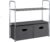 Amazon Basics Closet Storage Organizer with Fabric Bins, Drawers and 3 Shelves, Grey, 32.7″ x 12.2″ x 31″