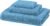 Amazon Basics Quick-Dry Towels – 100% Cotton, 3-Piece Set, Lake Blue