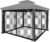 10-ft x 12-ft Gazebo Replacement Mosquito Screen Netting (Screen Net Only) (Black)