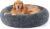 Bedsure Calming Dog Bed for Extra Large Dogs – Donut Washable Large Pet Bed, 45 inches Anti-Slip Round Fluffy Plush Faux Fur Dog Bed, Fits up to 125 lbs Pets, Grey