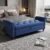 63″ Tufted Storage Bench for Bedroom End of Bed,Upholstered Storage Ottoman Bench for Bedroom,Rolled Arm Window Bench Seatwith with Solid Wood Legs(Blue)